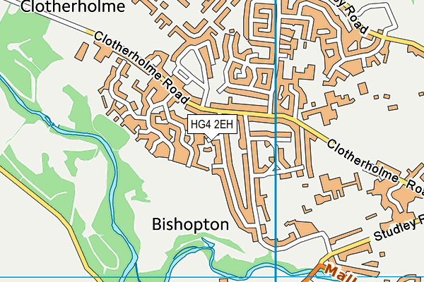 HG4 2EH map - OS VectorMap District (Ordnance Survey)