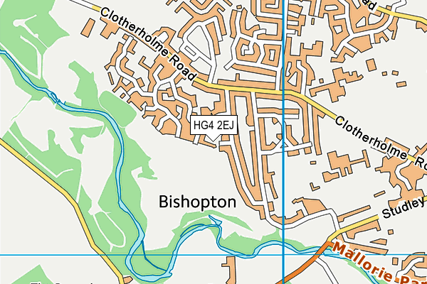 HG4 2EJ map - OS VectorMap District (Ordnance Survey)