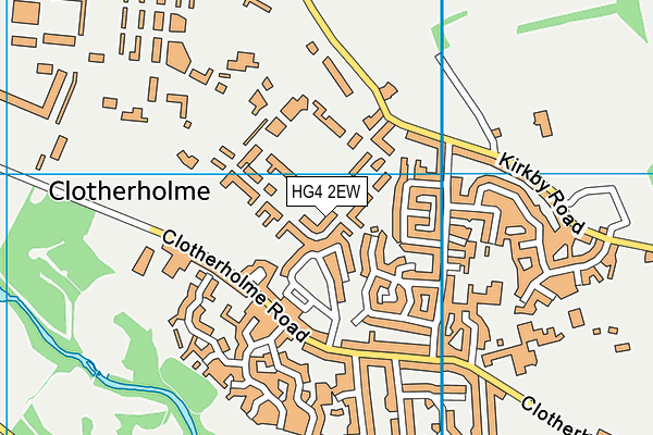 HG4 2EW map - OS VectorMap District (Ordnance Survey)