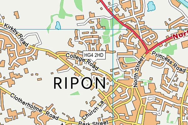 Map of RIPON GYMNASTICS ACADEMY LIMITED at district scale