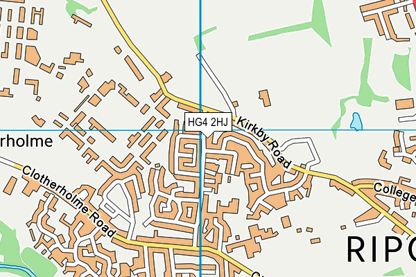 HG4 2HJ map - OS VectorMap District (Ordnance Survey)