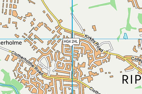 HG4 2HL map - OS VectorMap District (Ordnance Survey)