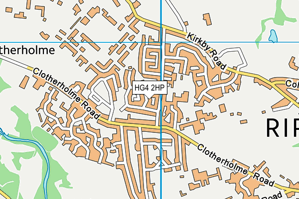 HG4 2HP map - OS VectorMap District (Ordnance Survey)