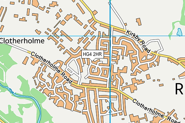 HG4 2HR map - OS VectorMap District (Ordnance Survey)