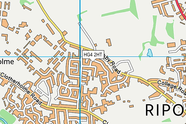 HG4 2HT map - OS VectorMap District (Ordnance Survey)