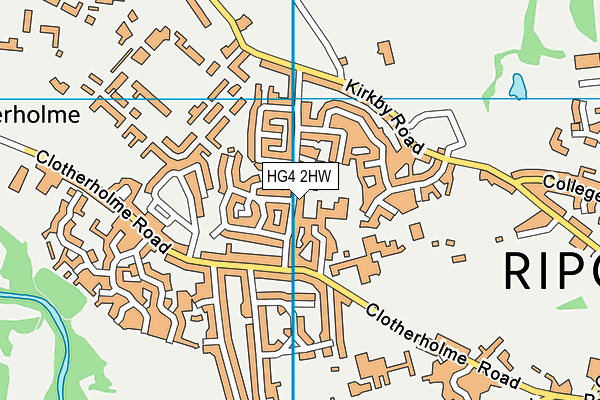 HG4 2HW map - OS VectorMap District (Ordnance Survey)