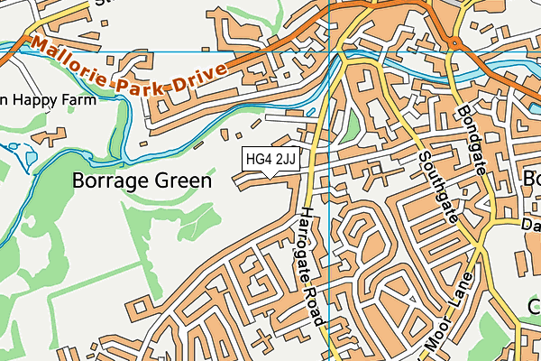 HG4 2JJ map - OS VectorMap District (Ordnance Survey)