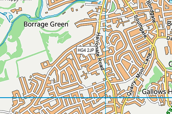 HG4 2JP map - OS VectorMap District (Ordnance Survey)
