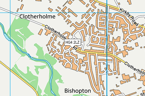 HG4 2LZ map - OS VectorMap District (Ordnance Survey)
