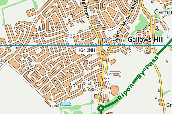 HG4 2NH map - OS VectorMap District (Ordnance Survey)