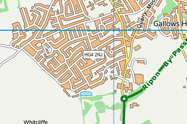 HG4 2NJ map - OS VectorMap District (Ordnance Survey)