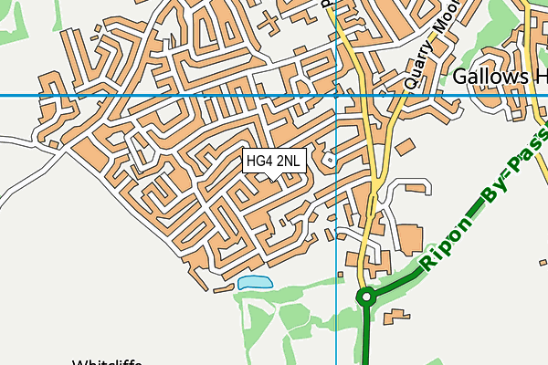 HG4 2NL map - OS VectorMap District (Ordnance Survey)