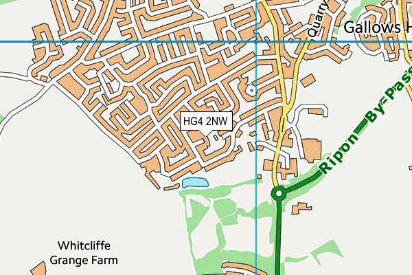 HG4 2NW map - OS VectorMap District (Ordnance Survey)