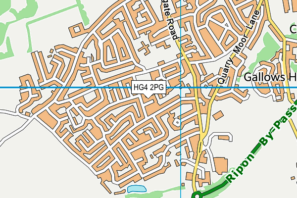 HG4 2PG map - OS VectorMap District (Ordnance Survey)
