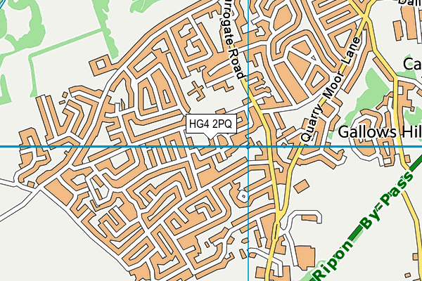HG4 2PQ map - OS VectorMap District (Ordnance Survey)