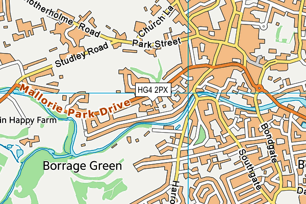 HG4 2PX map - OS VectorMap District (Ordnance Survey)