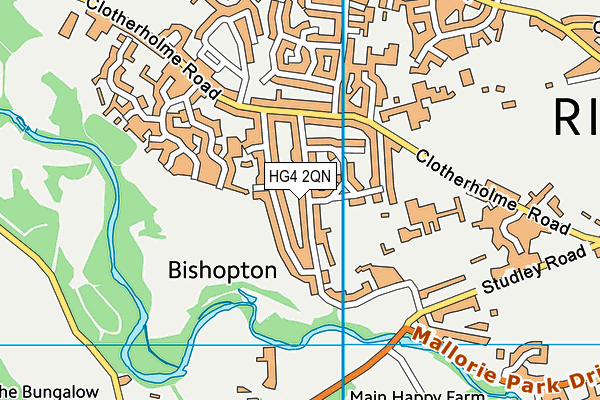 HG4 2QN map - OS VectorMap District (Ordnance Survey)