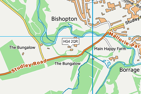Studley Royal Cricket Club (1st Pitch) map (HG4 2QR) - OS VectorMap District (Ordnance Survey)