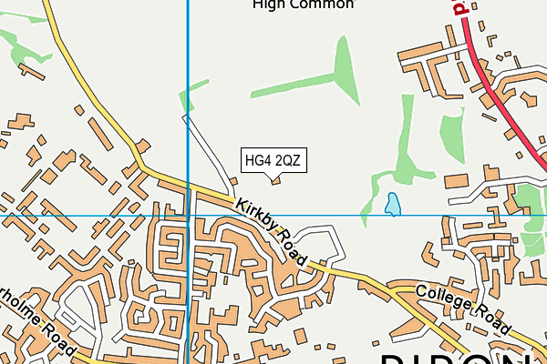 HG4 2QZ map - OS VectorMap District (Ordnance Survey)