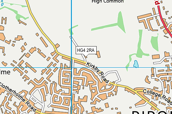 HG4 2RA map - OS VectorMap District (Ordnance Survey)