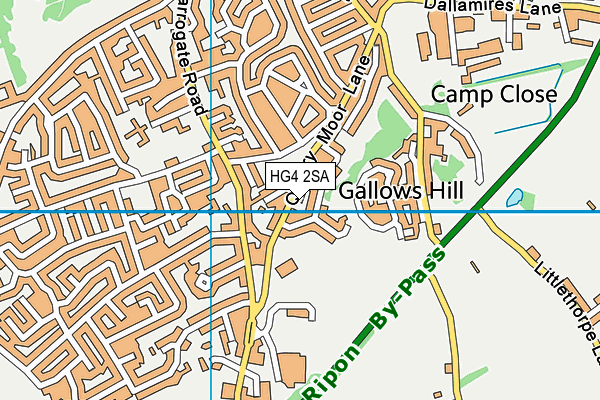 HG4 2SA map - OS VectorMap District (Ordnance Survey)