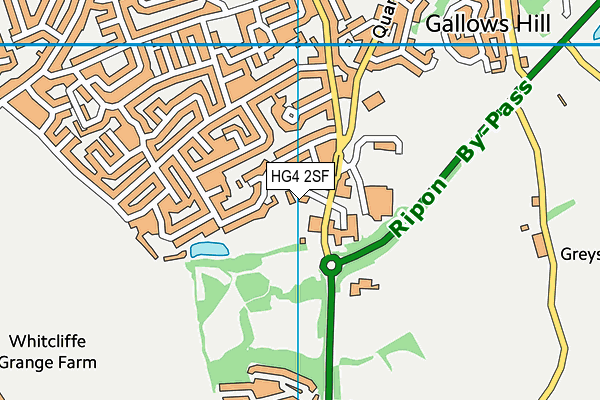 HG4 2SF map - OS VectorMap District (Ordnance Survey)