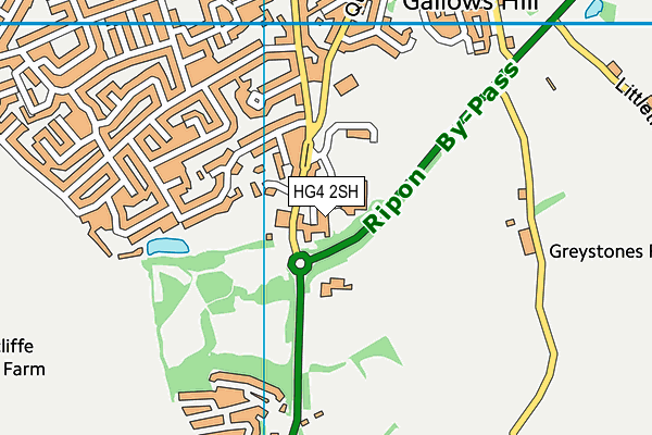 HG4 2SH map - OS VectorMap District (Ordnance Survey)