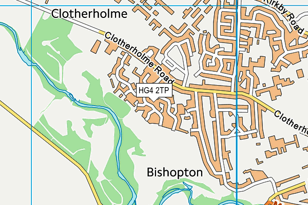HG4 2TP map - OS VectorMap District (Ordnance Survey)