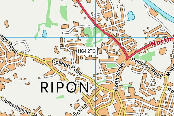 HG4 2TQ map - OS VectorMap District (Ordnance Survey)