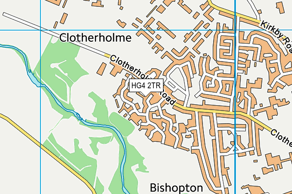 HG4 2TR map - OS VectorMap District (Ordnance Survey)