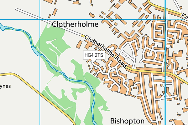 HG4 2TS map - OS VectorMap District (Ordnance Survey)