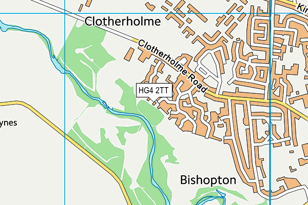 HG4 2TT map - OS VectorMap District (Ordnance Survey)