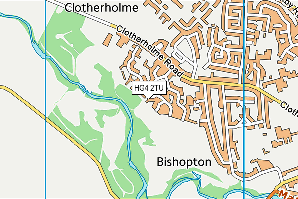 HG4 2TU map - OS VectorMap District (Ordnance Survey)