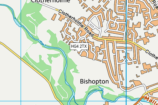 HG4 2TX map - OS VectorMap District (Ordnance Survey)