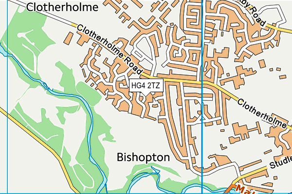 HG4 2TZ map - OS VectorMap District (Ordnance Survey)