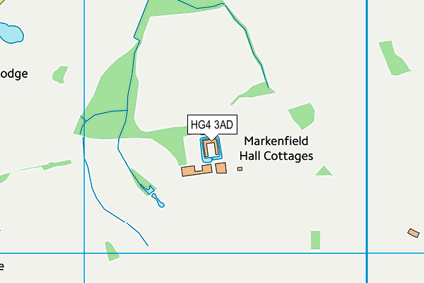 HG4 3AD map - OS VectorMap District (Ordnance Survey)