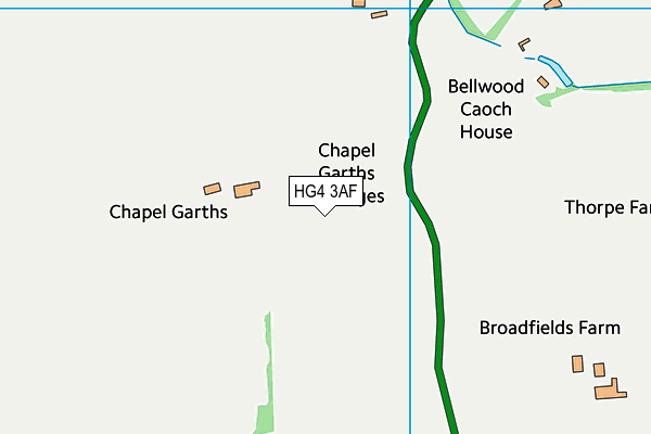 HG4 3AF map - OS VectorMap District (Ordnance Survey)