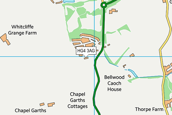 HG4 3AG map - OS VectorMap District (Ordnance Survey)