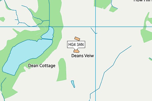 HG4 3AN map - OS VectorMap District (Ordnance Survey)