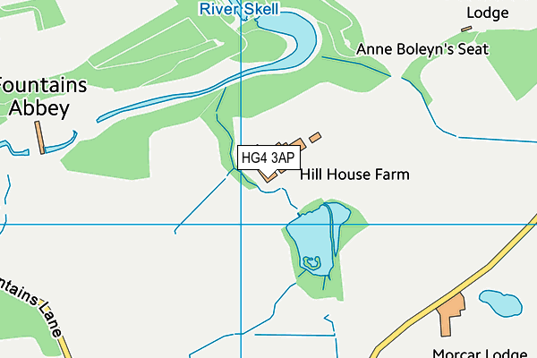 HG4 3AP map - OS VectorMap District (Ordnance Survey)