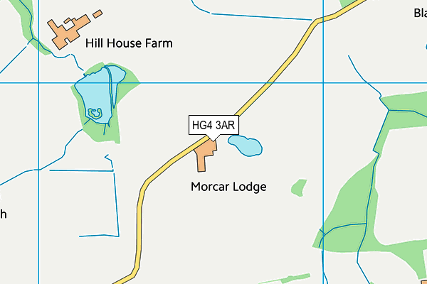 HG4 3AR map - OS VectorMap District (Ordnance Survey)