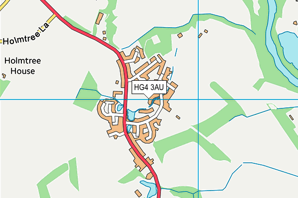 HG4 3AU map - OS VectorMap District (Ordnance Survey)