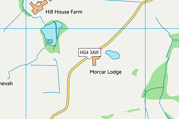 HG4 3AW map - OS VectorMap District (Ordnance Survey)