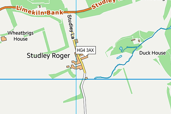 HG4 3AX map - OS VectorMap District (Ordnance Survey)