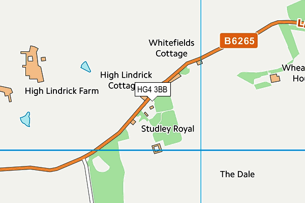 Studley Royal Cricket Club (2nd Pitch) map (HG4 3BB) - OS VectorMap District (Ordnance Survey)