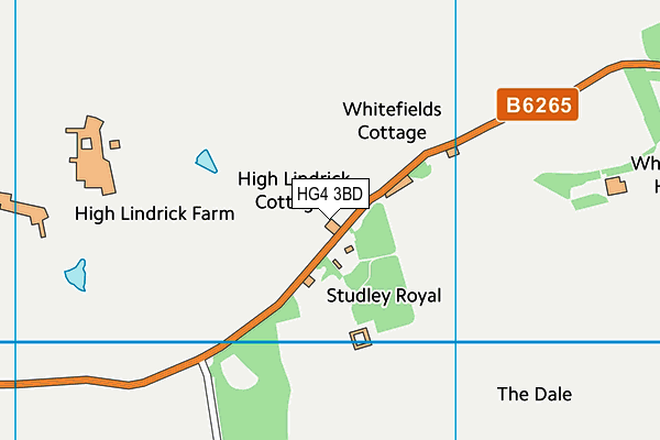 HG4 3BD map - OS VectorMap District (Ordnance Survey)