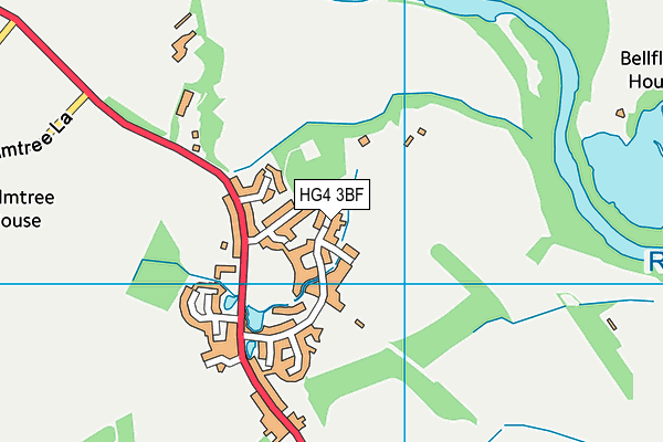 HG4 3BF map - OS VectorMap District (Ordnance Survey)