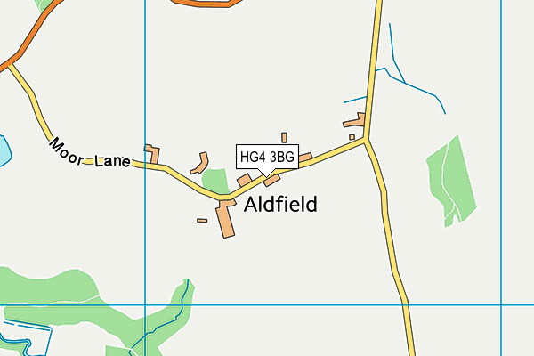 HG4 3BG map - OS VectorMap District (Ordnance Survey)