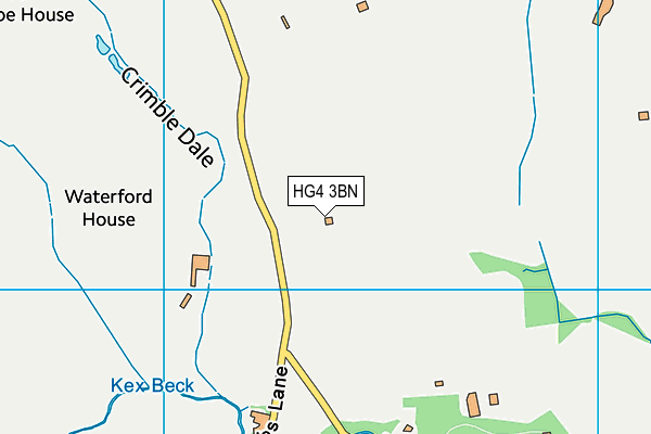 HG4 3BN map - OS VectorMap District (Ordnance Survey)