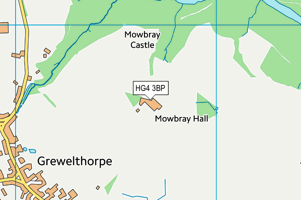 HG4 3BP map - OS VectorMap District (Ordnance Survey)